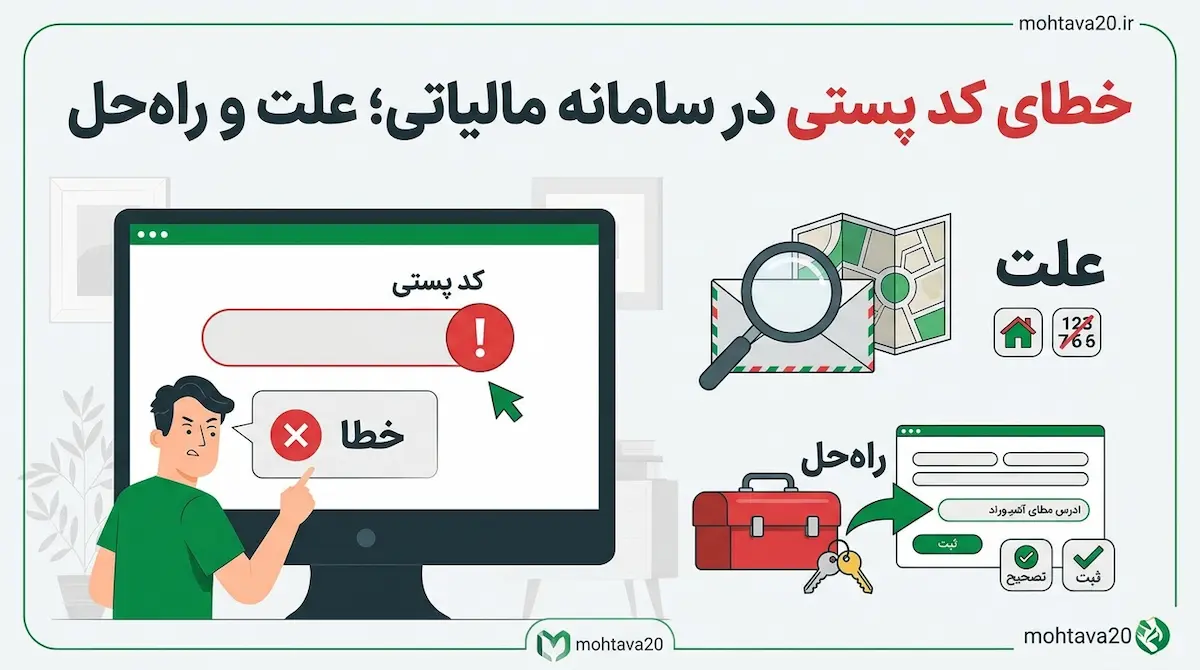 خطای کدپستی سامانه مالیاتی