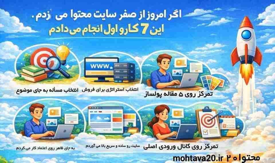 اگه دوباره ازصفر سایت محتوا میزدم این 7 تا کار رو انجام می دادم.