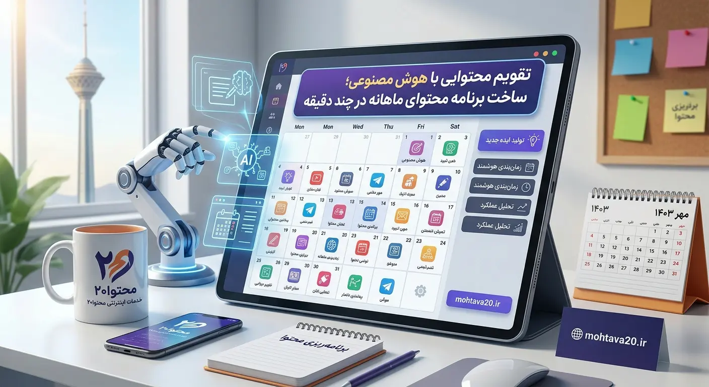 تقویم محتوایی با هوش مصنوعی