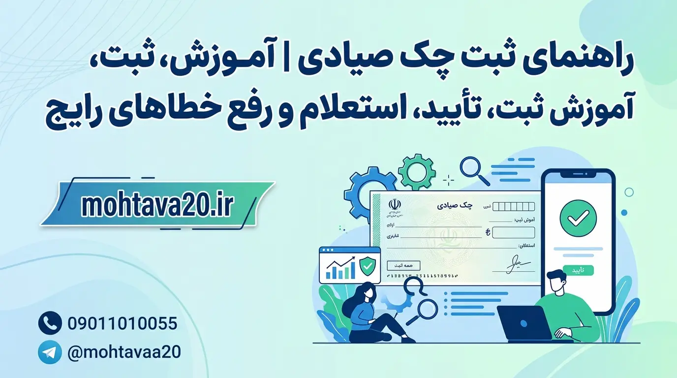 راهنمای ثبت چک صیادی