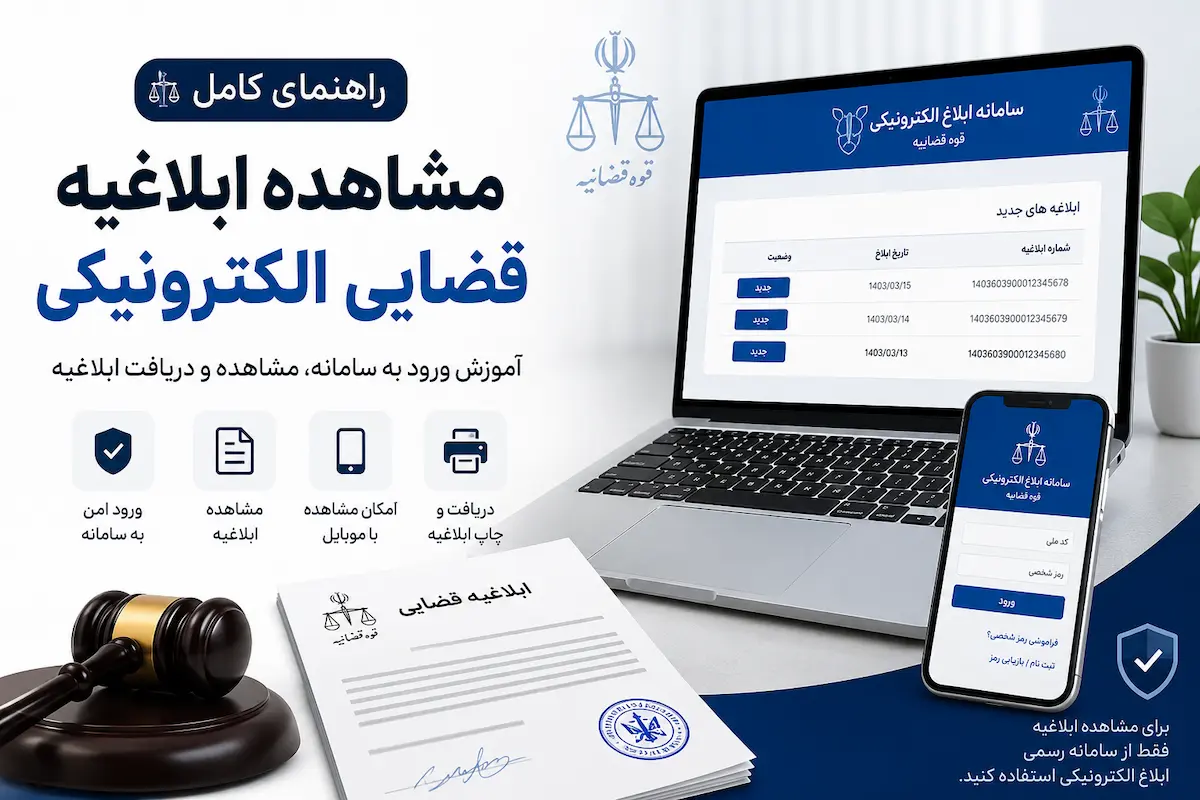 مشاهده ابلاغیه قضایی الکترونیکی